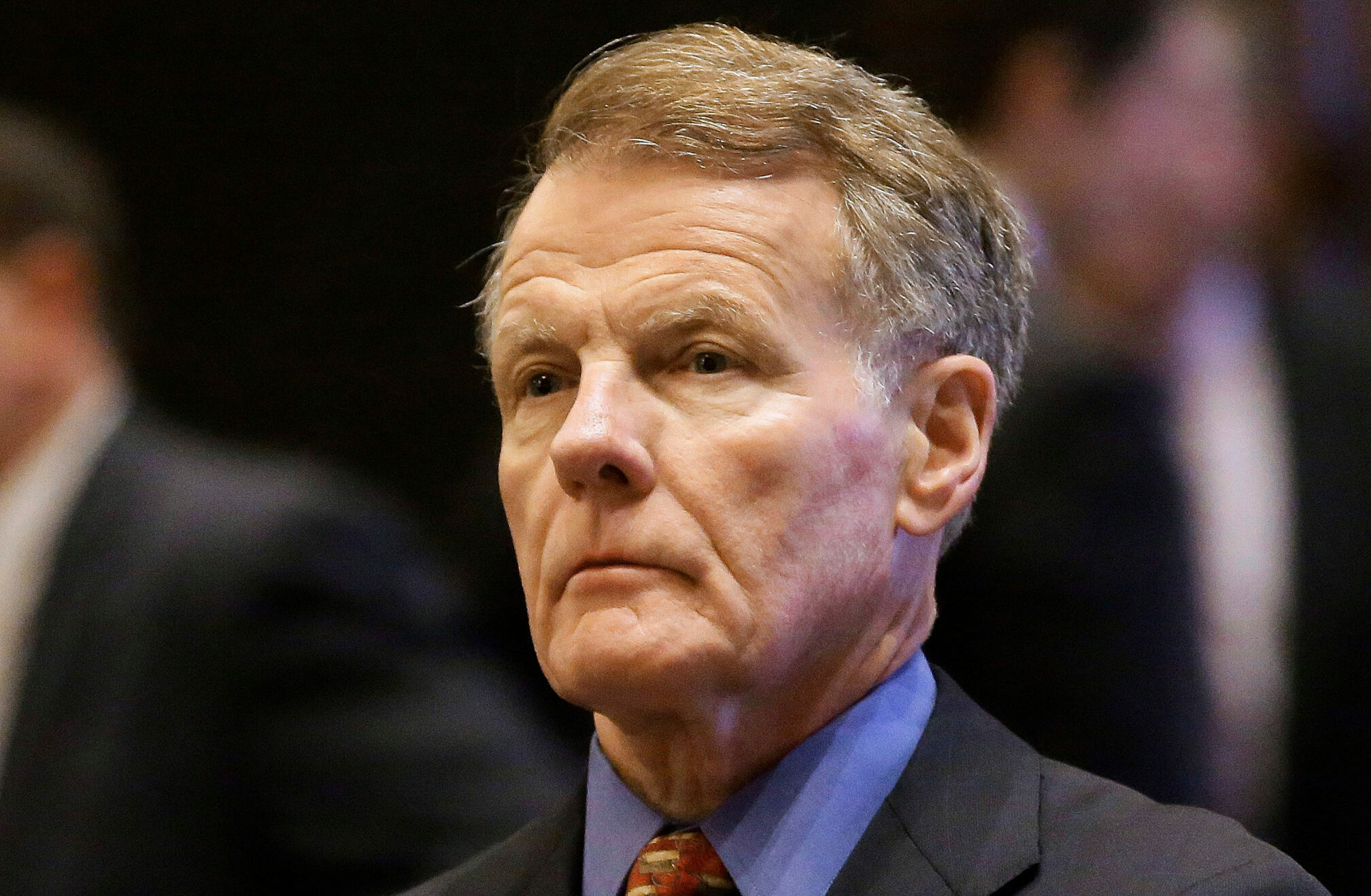 Mandatory Credit: Photo by Seth Perlman/AP/Shutterstock (6232081a)
Michael Madigan Illinois Speaker of the House Michael Madigan, D-Chicago, waits to address lawmakers at the Illinois State Capitol in Springfield. On, Madigan criticized unions for their stance on the state's pension situation and says their proposal for a summit on the matter is "not timely
Illinois Pensions Speaker, Springfield, USA