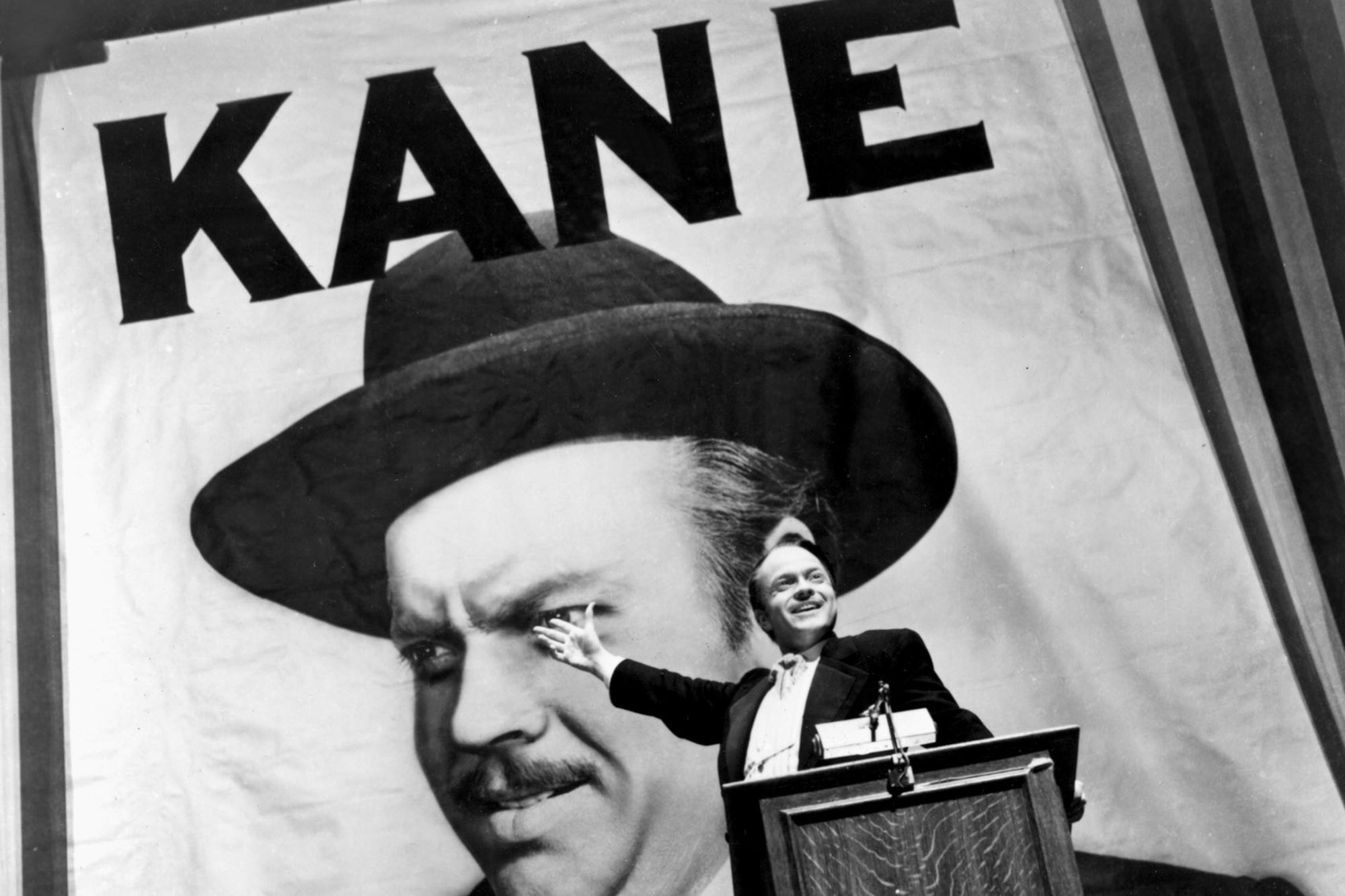 CITIZEN KANE, Orson Welles, 1941, running for governor