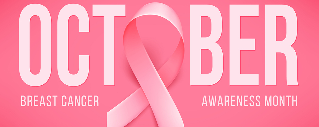 Symbol of Breast cancer awareness month in october. Realistic pink ribbon.