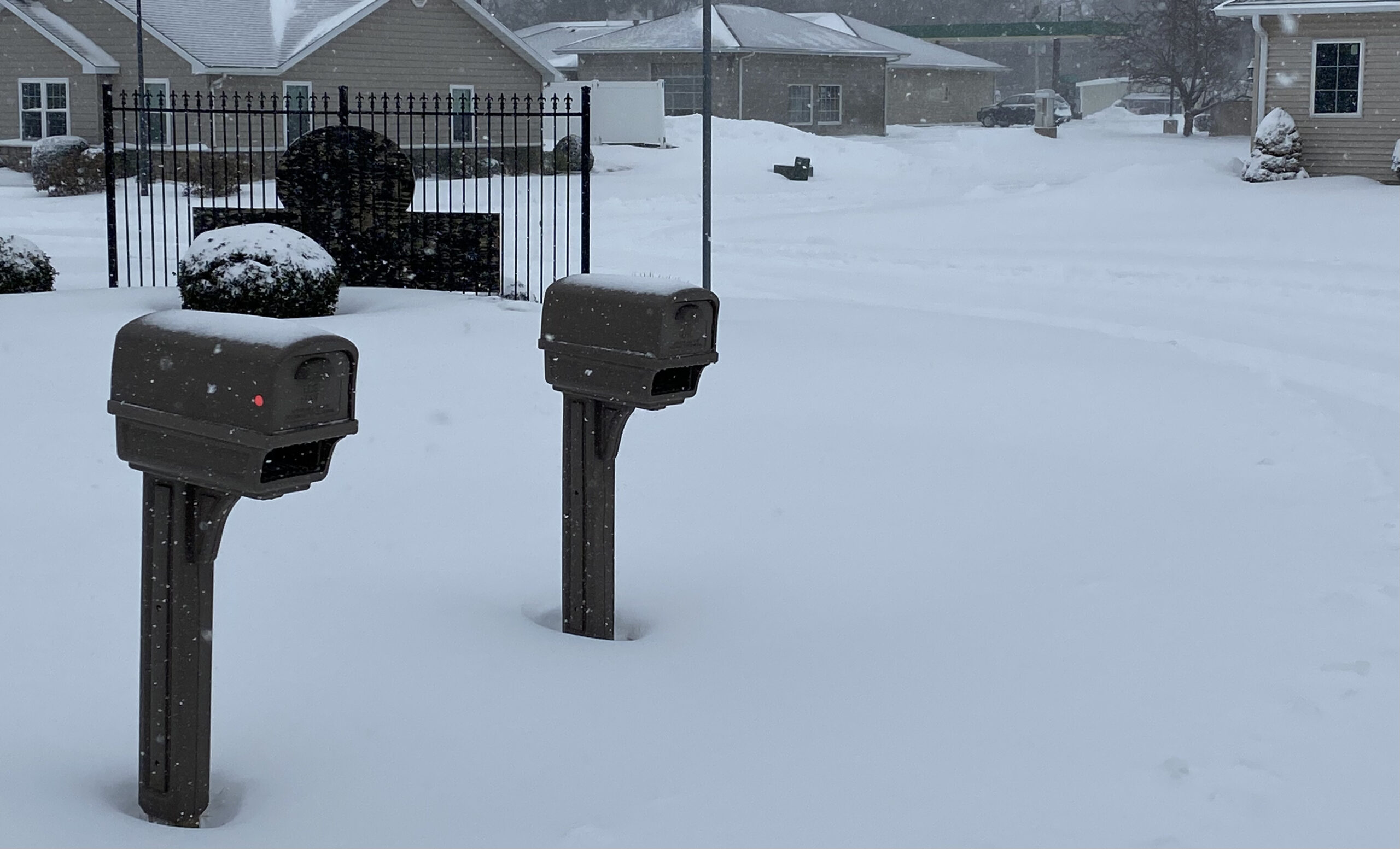 mailboxes in snow