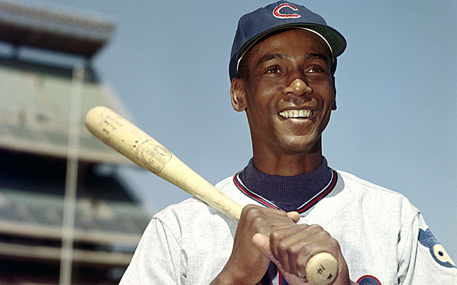 UNDATED:  Ernie Banks of the Chicago Cubs poses for a portrait circa 1963.  (Photo by Louis Requena/MLB Photos)