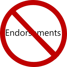 no endorsements