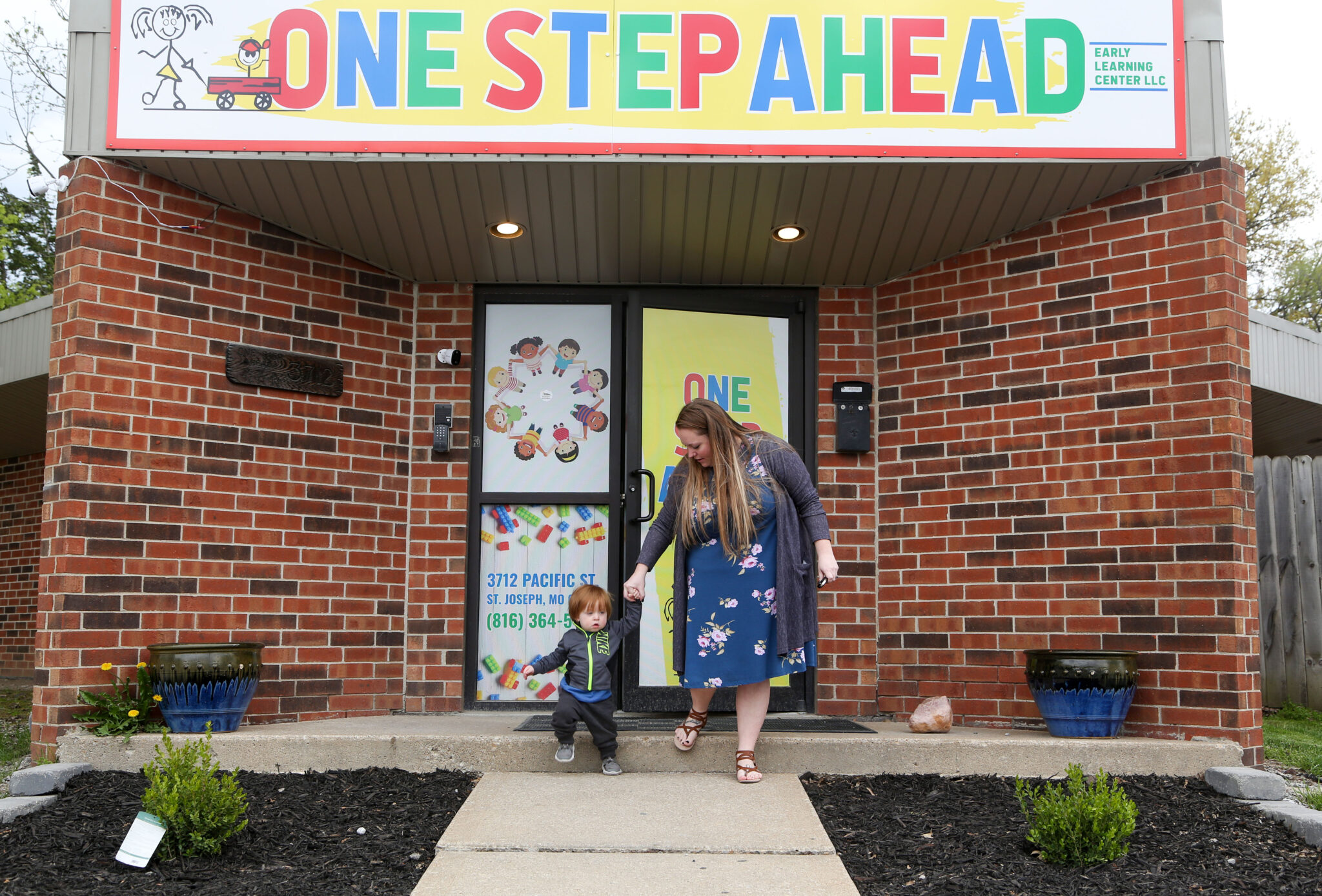 16-month-old Finn Marmaud leaves daycare with his mother, Kayla Marmaud, on Monday, April 24, 2023, in St. Joseph, MO.