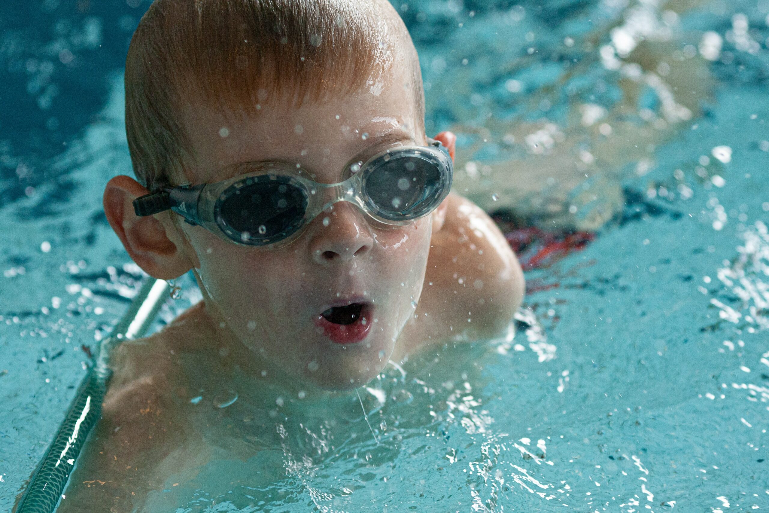 child swimming