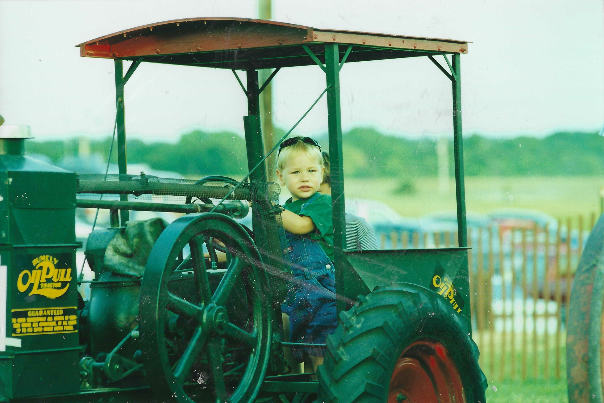kid on tractor