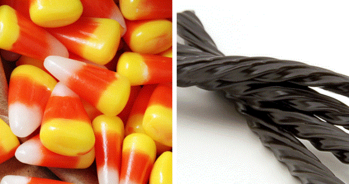 candy corn black licorice