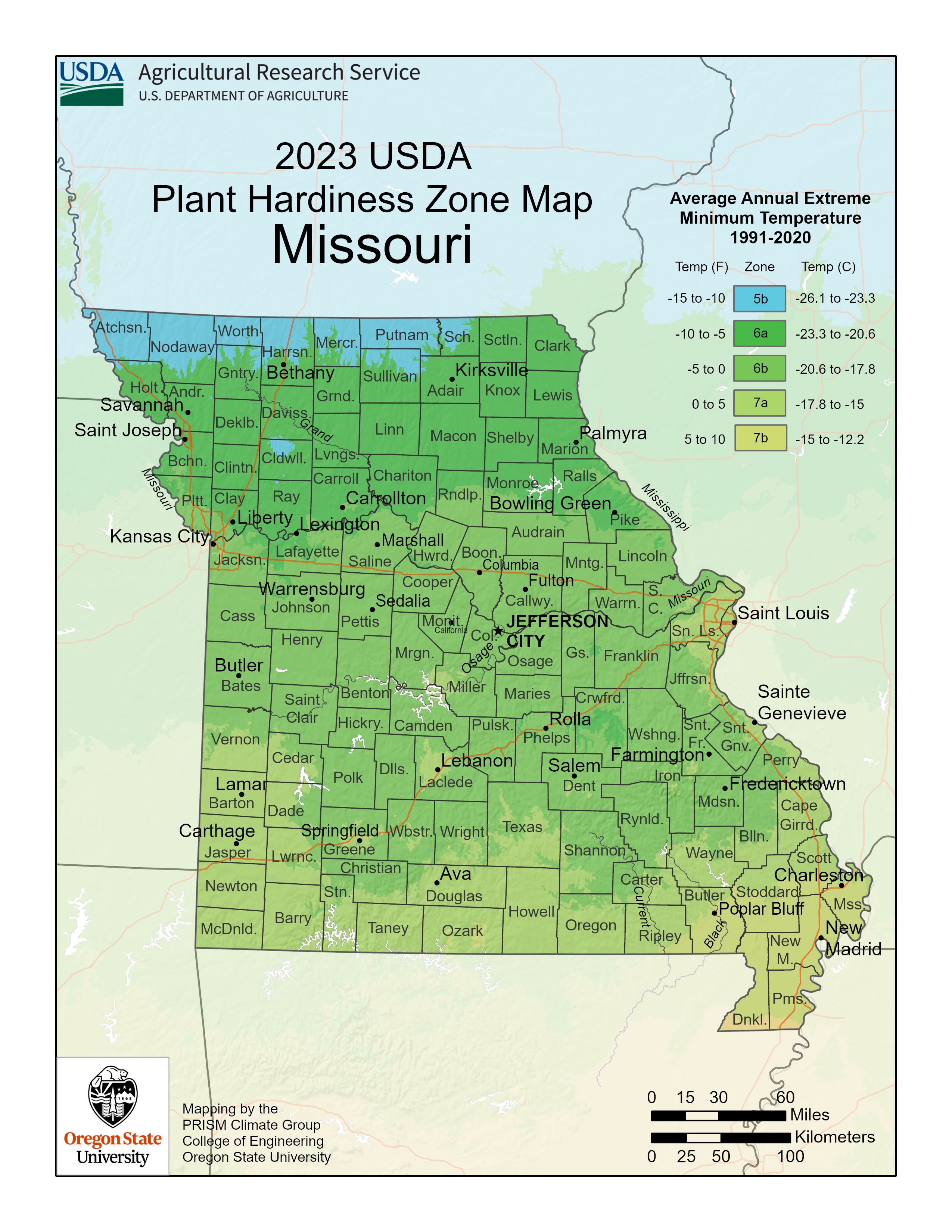 2023 USDA Plant Hardiness Zone Map