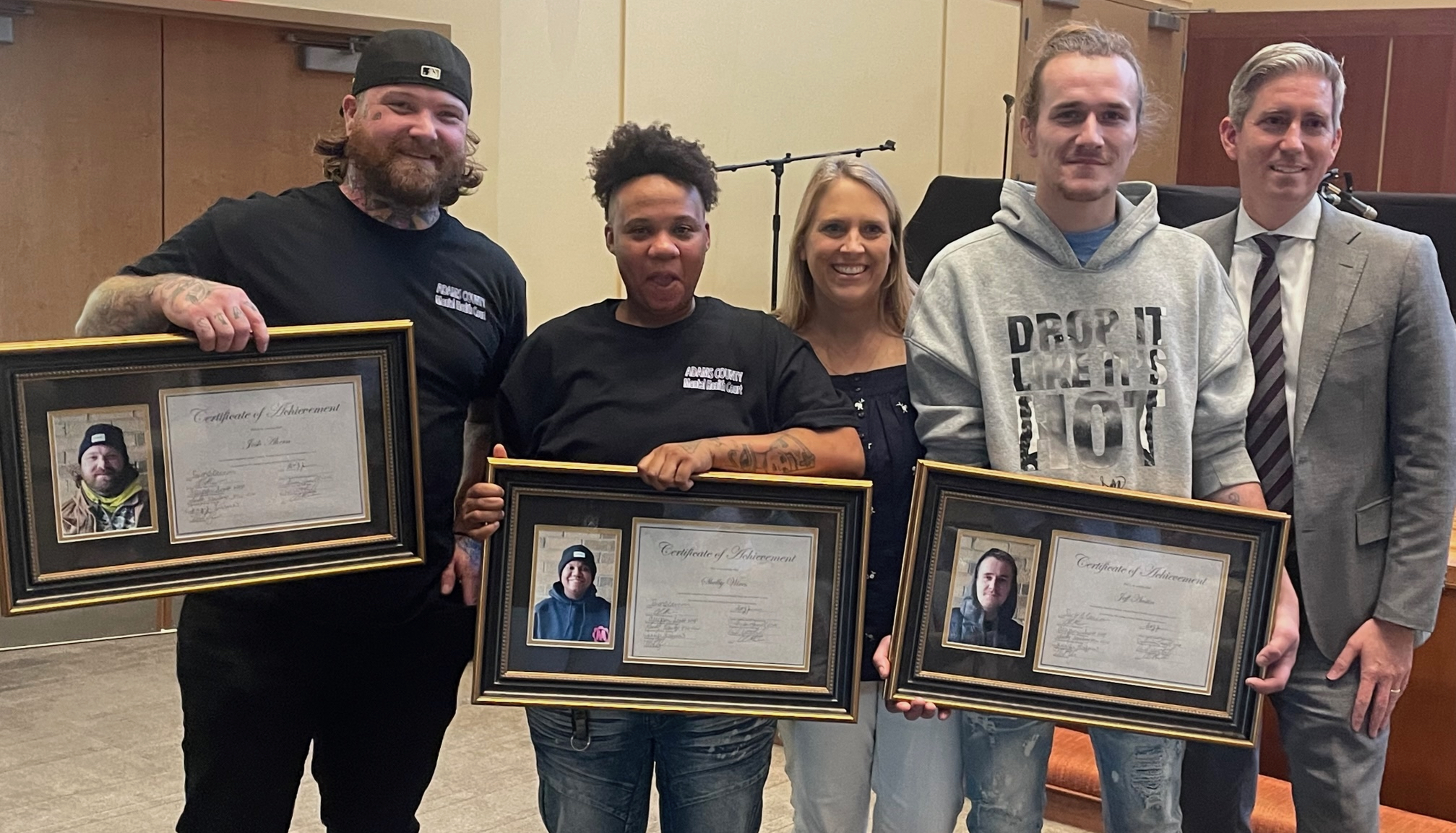 mental health grads with Jen Hoffman Mental Health Court Probation Office and Judge Larson...judge over mental health court copy