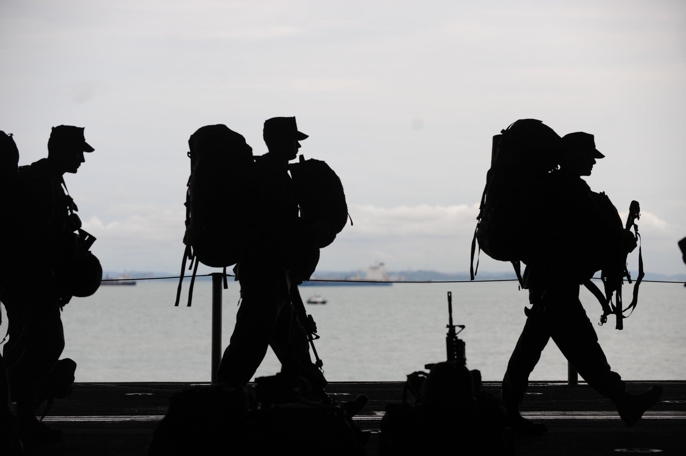 soldiers walking