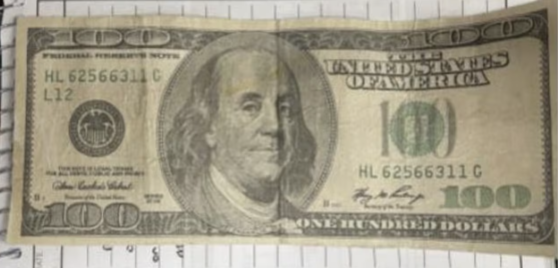 Fake $100 bill