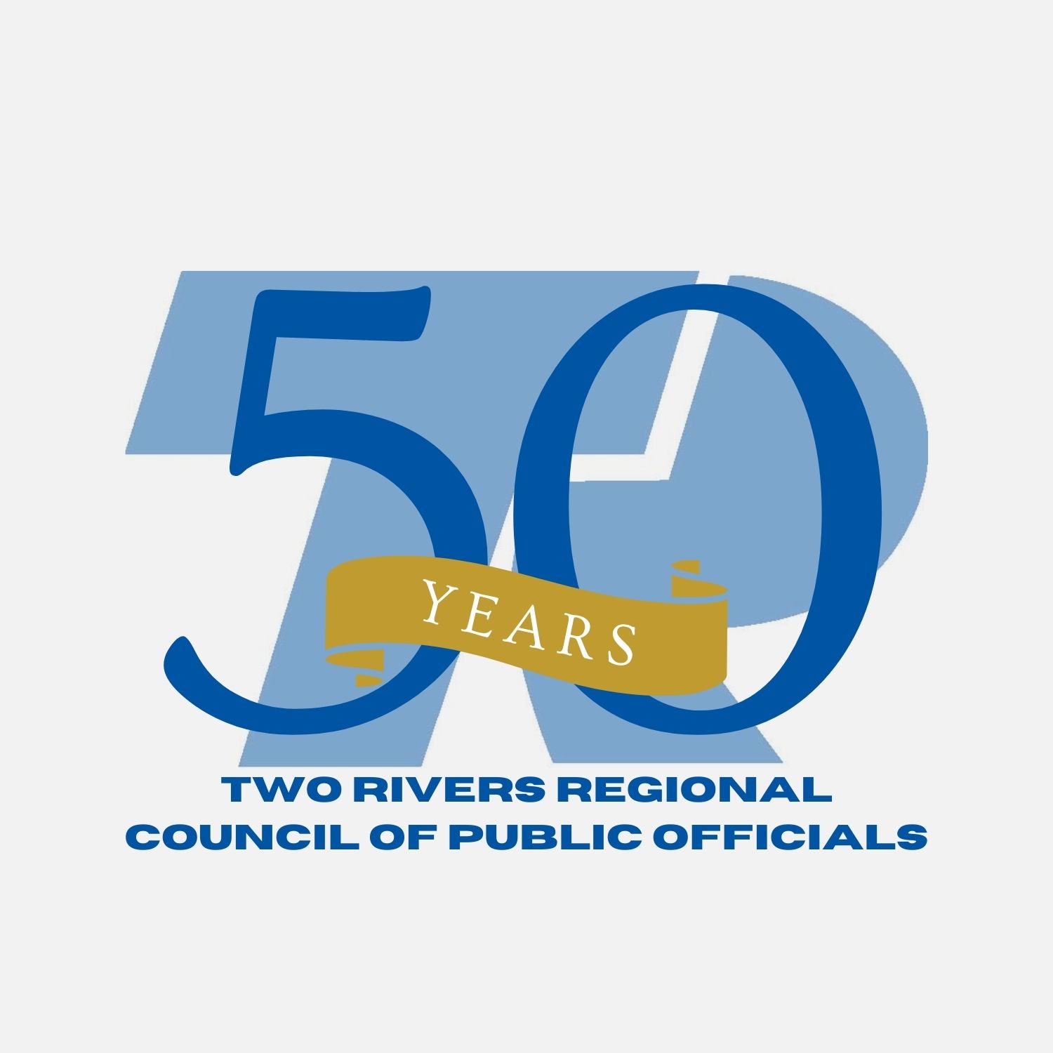 Two Rivers 50 years logo