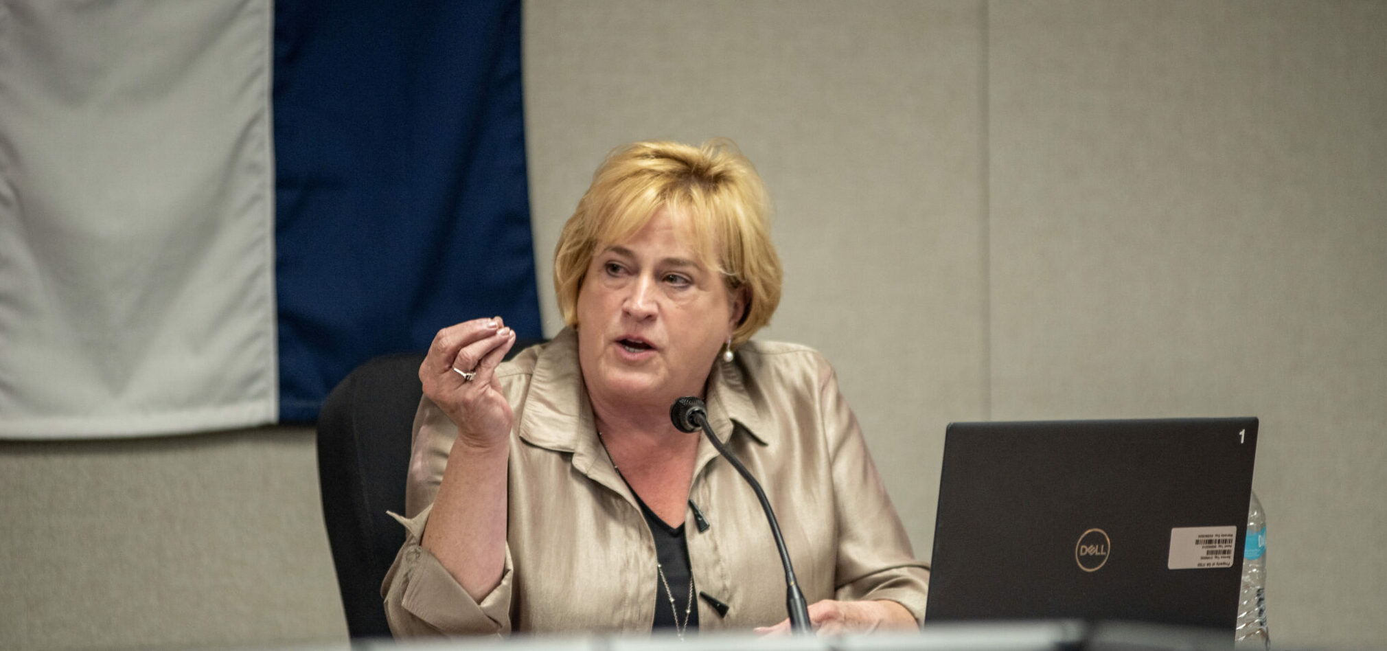 Commissioner of Education Karla Eslinger speaks during a State Board of Education meeting Tuesday (Annelise Hanshaw/Missouri Independent).