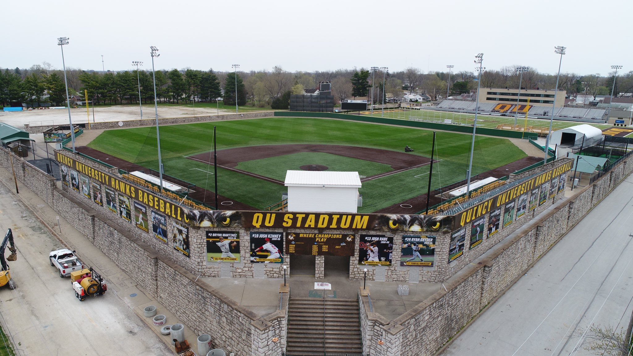 Aerial of QU Stadium baseball side