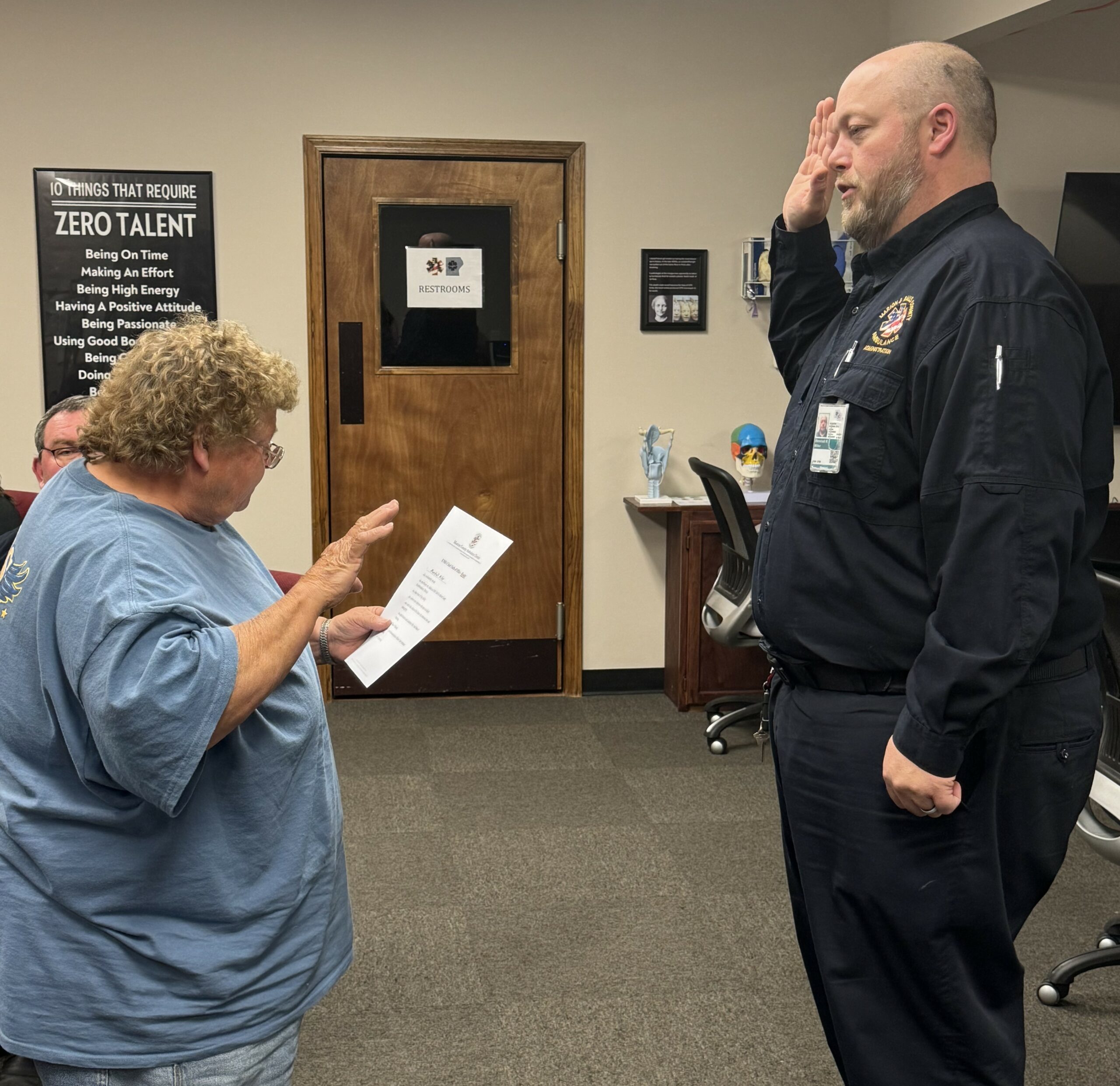 Chief Marshall Miller and Dot Lake